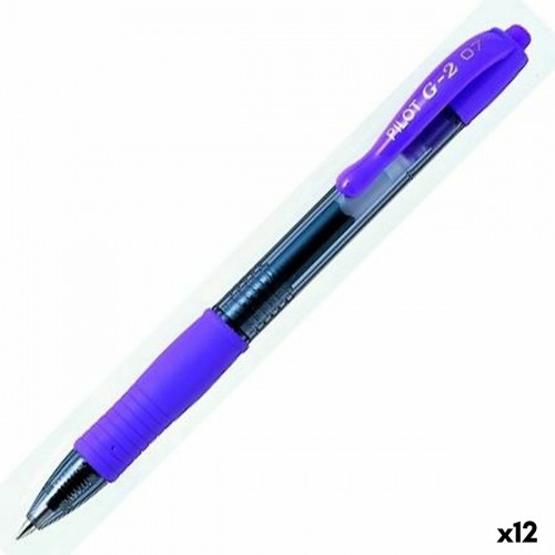 Гелевая ручка Pilot G-2 Фиолетовый 0,7 mm (12 штук) image 1