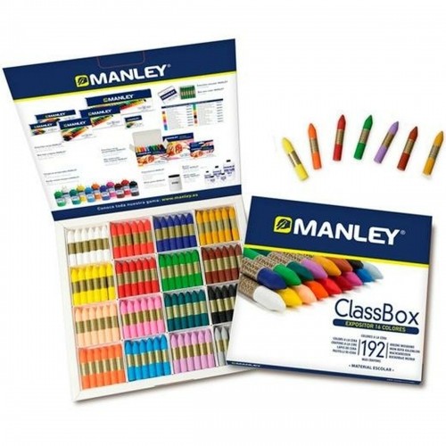 Coloured crayons Manley ClassBox 192 Pieces Multicolour image 1