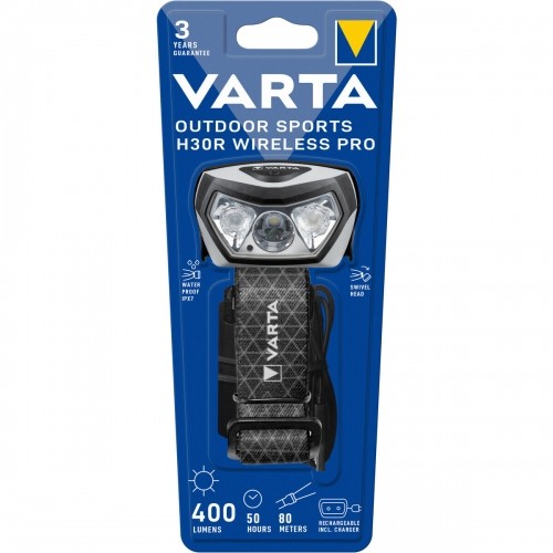 Torch Varta 18650 101 401 LED Light White Black image 1