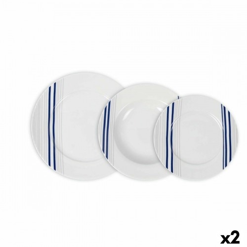 Dinnerware Set La Mediterránea Marin Circular 12 Pieces (2 Units) image 1