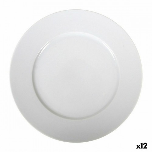 Flat Plate La Mediterránea Saler Porcelain White (12 Units) (Ø 25 cm) image 1