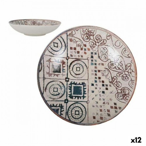 Deep Plate La Mediterránea Grecia Porcelain (12 Units) image 1