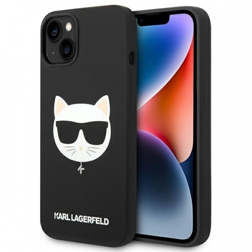 Karl Lagerfeld KLHMP14MSLCHBK iPhone 14 Plus 6,7" hardcase czarny|black Silicone Choupette Head Magsafe image 1