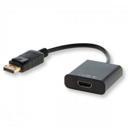 Display Porta uz HDMI Adapteris Savio CL-55 Melns 20 cm image 1