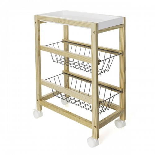 Vegetable trolley Quid Gala White Wood 40,5 x 24 x 60 cm image 1