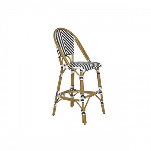 Stool Home ESPRIT Bicoloured Metal synthetic rattan 48 x 60 x 121 cm image 1