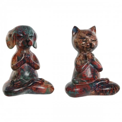 Decorative Figure Home ESPRIT Multicolour animals 17 x 14 x 22,5 cm (2 Units) image 1