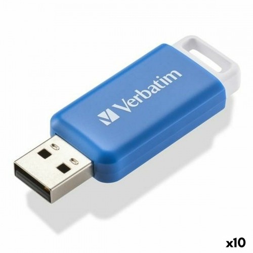 USB Zibatmiņa Verbatim V DataBar Zils Melns 64 GB image 1