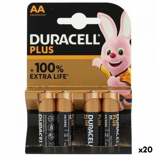 Щелочные батарейки DURACELL Plus Extra LR06 1,5 V (20 штук) image 1