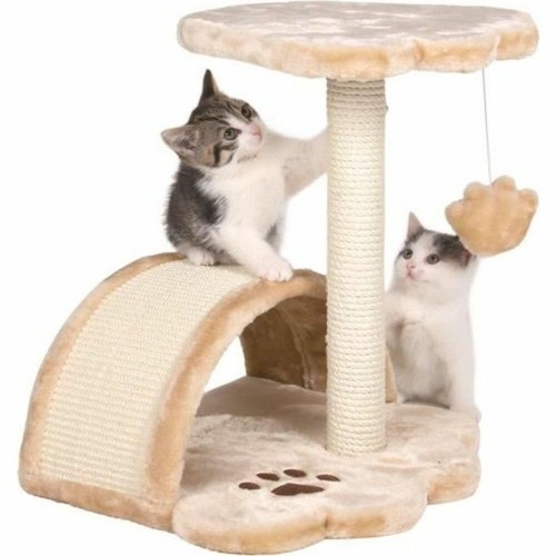 Cat scratching tree Trixie Vitoria Beige 43 cm Plush Sisal image 1