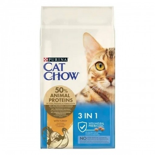 Kaķu barība Purina Cat Chow 3in1 Pieaugušais Turcija Liellops 15 kg image 1