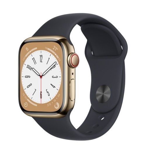 Apple Watch Series 8 41mm GPS + Cellular Stainless Steel - Gold (Atjaunināts, stāvoklis kā jauns) image 1
