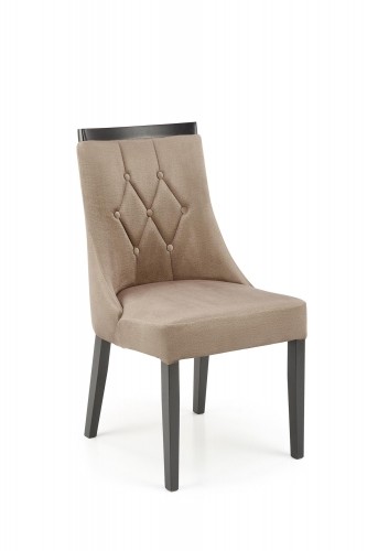 Halmar ROYAL chair, black / beige Monolith 09 image 1