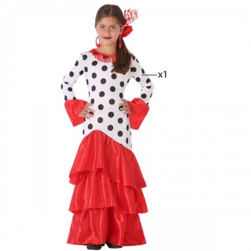 Bigbuy Carnival Svečana odjeća za djecu Flamenko dejotājs Sarkans Spānija (1 gb.) image 1