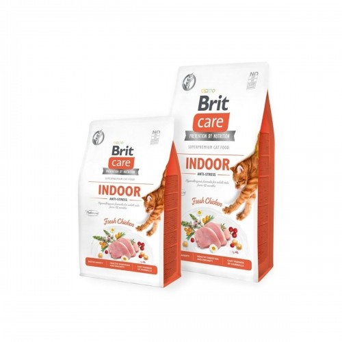 Kaķu barība Brit Care Grain Free Indoor Anti-Stress Pieaugušais Cālis 7 kg image 1