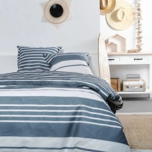 Nordic cover TODAY Striped Blue White 240 x 200 cm image 1