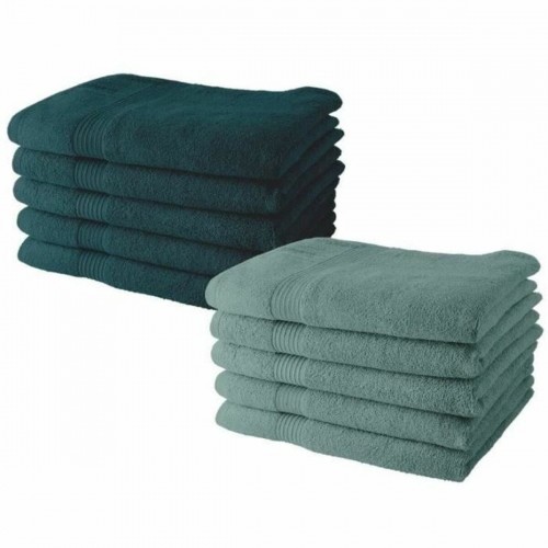 Towels Set TODAY 5 peacock + 5 cecidon 50 x 90 cm (10 Units) image 1