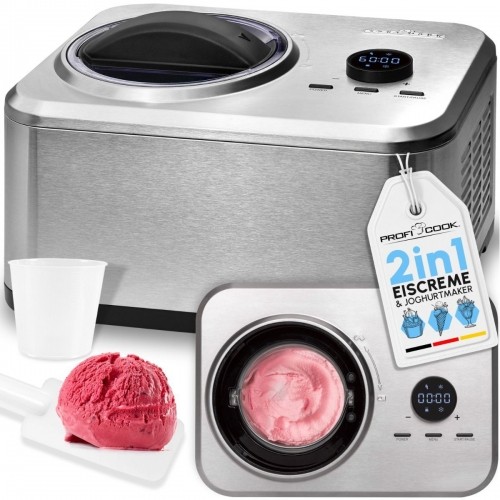 Ice cream and yoghurt maker ProfiCook PCICM1268 stainless steel image 1