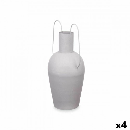 Vase With handles Grey Steel 24 x 45 x 18 cm (4 Units) image 1