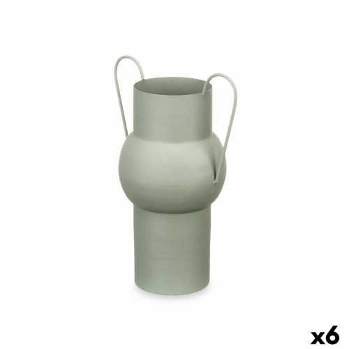 Vase Green Steel 22 x 32 x 14 cm (6 Units) image 1