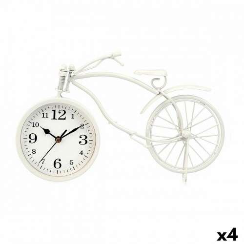 Table clock Bicycle White Metal 36 x 22 x 7 cm (4 Units) image 1