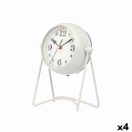 Table clock White Metal 15,5 x 20 x 11 cm (4 Units) image 1