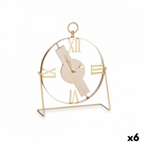 Gift Decor Настольные часы Melns Metāls Koks MDF 21 x 27 x 7 cm (6 gb.) image 1