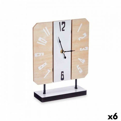 Gift Decor Настольные часы Белый Металл Деревянный MDF 22 x 28 x 7 cm (6 штук) image 1