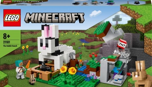 LEGO Minecraft 21181 The Rabbit Ranch Konstruktors image 1
