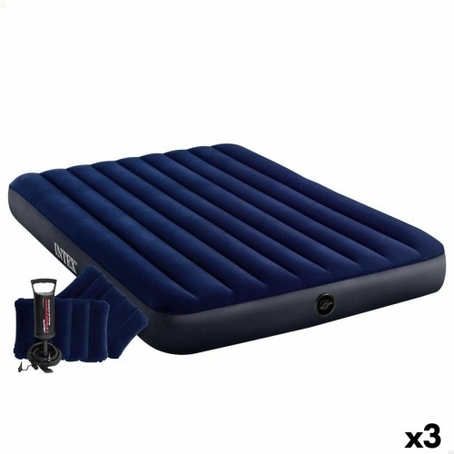 Надувной матрас Intex CLASSIC DOWNY 152 x 25 x 203 cm (3 штук) image 1