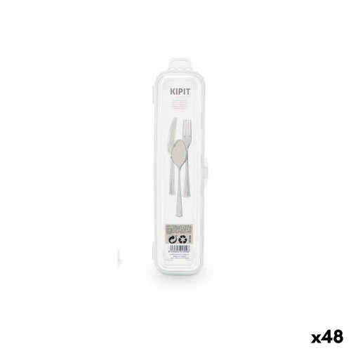 Case Pieces of Cutlery Travel Transparent 4,3 x 23,3 x 6,2 cm (48 Units) image 1