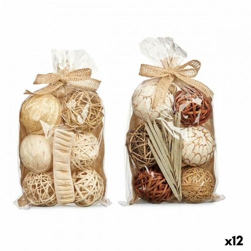 Gift Decor Set of Decorative Balls Balts Brūns (12 gb.) image 1