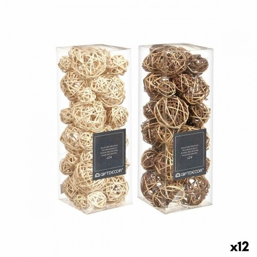 Gift Decor Set of Decorative Balls Коричневый Белый (12 штук) image 1