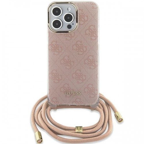 Guess GUHCP15SHC4SEP iPhone 15 | 14 | 13 6.1" różowy|pink hardcase Crossbody Cord 4G Print image 1