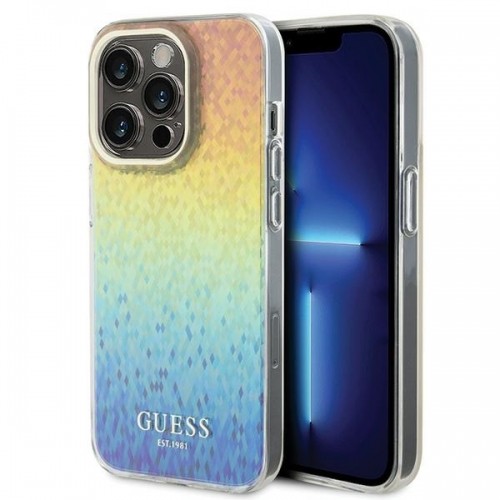 Guess GUHCP14LHDECMI iPhone 14 Pro 6.1" wielokolorowy hardcase IML Faceted Mirror Disco Iridescent image 1