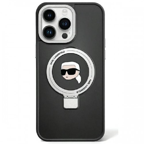 Karl Lagerfeld KLHMP15MHMRSKHK iPhone 15 Plus 6.7" czarny|black hardcase Ring Stand Karl Head MagSafe image 1