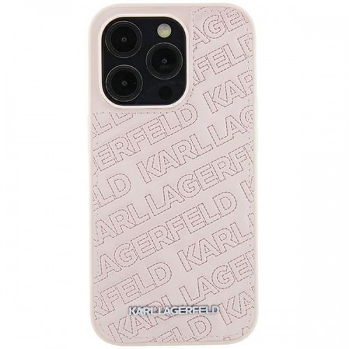 Karl Lagerfeld KLHCP15SPQKPMP iPhone 15 6.1" różowy|pink hardcase Quilted K Pattern image 1