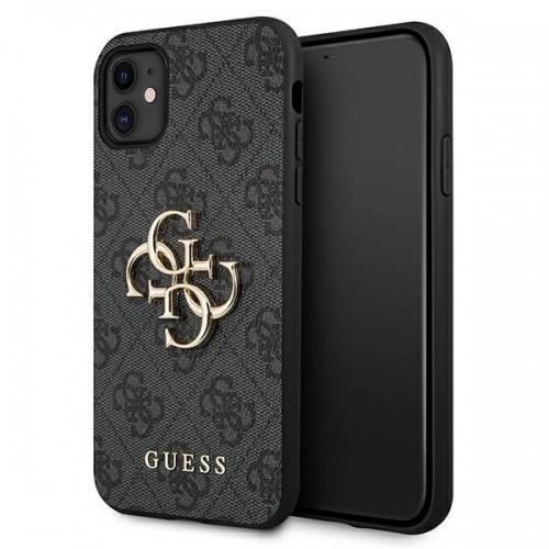 Guess case for iPhone 11 | XR 4G Big Metal Logo series - gray image 1