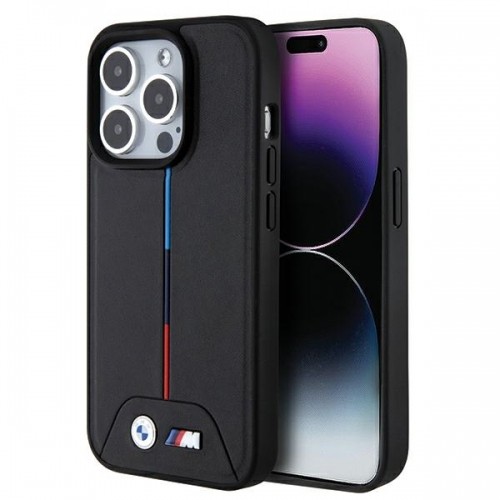 BMW BMHMP15X22PVTK iPhone 15 Pro Max 6.7" czarny|black hardcase Quilted Tricolor MagSafe image 1