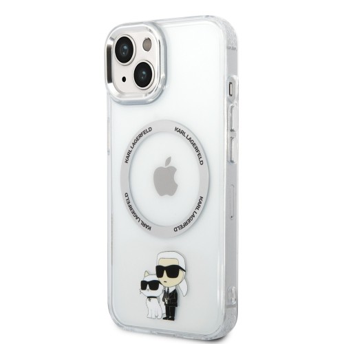 Karl Lagerfeld IML Karl and Choupette NFT MagSafe Case for iPhone 15 Transparent image 1