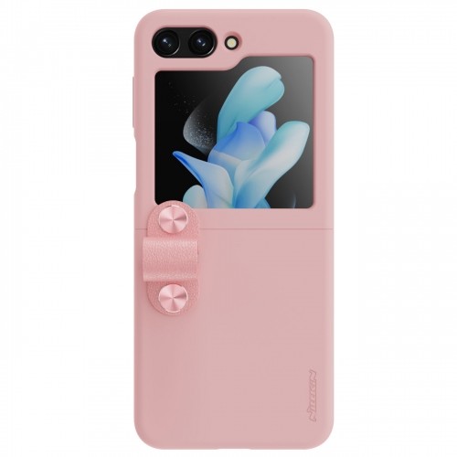 Nillkin Flex Flip Case with Hanger and Stand for Samsung Galaxy Z Flip 5 - Peach image 1