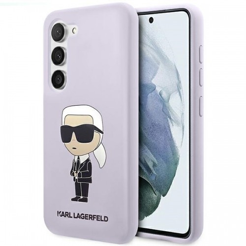 Karl Lagerfeld KLHCS23MSNIKBCU S23+ S916 hardcase purpurowy|purple Silicone Ikonik image 1