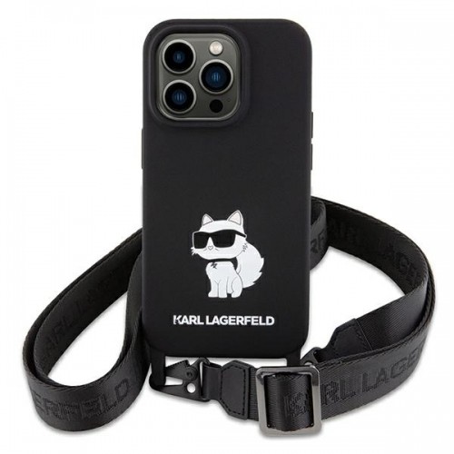 Karl Lagerfeld KLHCP15SSCBSCNK iPhone 15 6.1" hardcase czarny|black Crossbody Silicone Choupette image 1