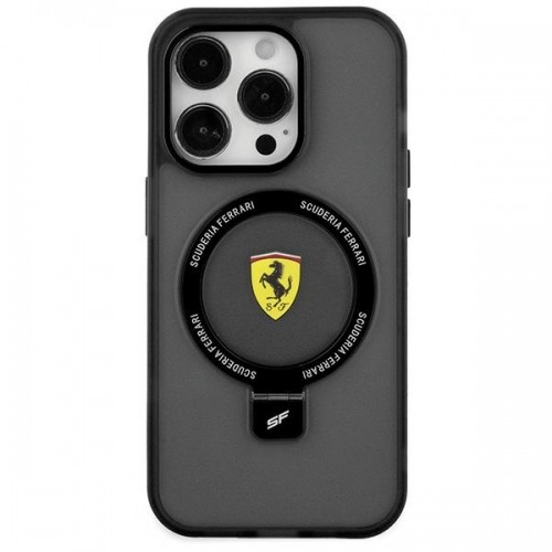 Ferrari FEHMP15SUSCAK iPhone 15 6.1" czarny|black hardcase Ring Stand 2023 Collection MagSafe image 1