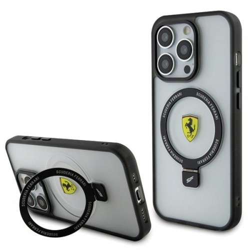 Ferrari FEHMP15LUSCAH iPhone 15 Pro 6.1" transparent hardcase Ring Stand 2023 Collection MagSafe image 1