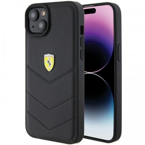 Ferrari FEHCP15MRDUK iPhone 15 Plus 6.7" czarny|black hardcase Quilted Metal Logo image 1