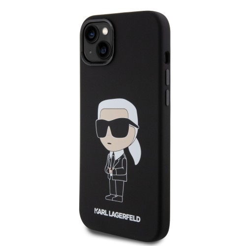 Karl Lagerfeld Liquid Silicone Ikonik NFT Case for iPhone 15 Plus Black image 1