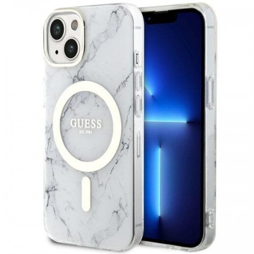 Guess GUHMP14SPCUMAH iPhone 14 6.1&quot; white|white hardcase Marble MagSafe image 1