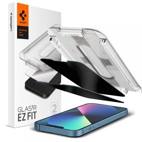 Apple TEMPERED GLASS Spigen GLAS.TR &quot;EZ FIT&quot; 2-PACK IPHONE 13 | 13 PRO PRIVACY image 1