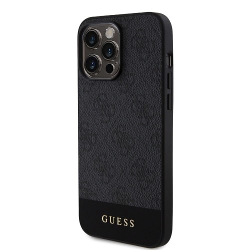 Guess PU 4G Stripe MagSafe Case for iPhone 15 Pro Black image 1
